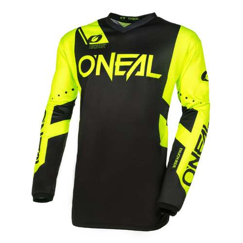 Oneal 24 Element Racewear V.24 Jersey - Black/Neon Yellow - M - SKU:ONE005133