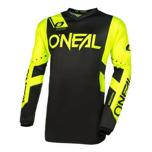 Oneal 24 Element Racewear V.24 Jersey - Black/Neon Yellow - XL - SKU:ONE005135