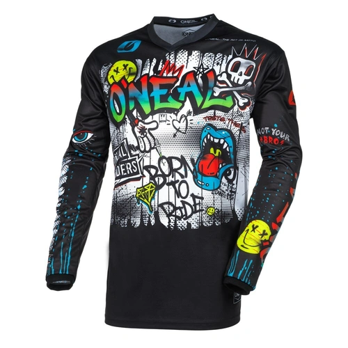 Oneal 2025 Youth Element Rancid Jersey - Black/White - XS - SKU:ONE005401