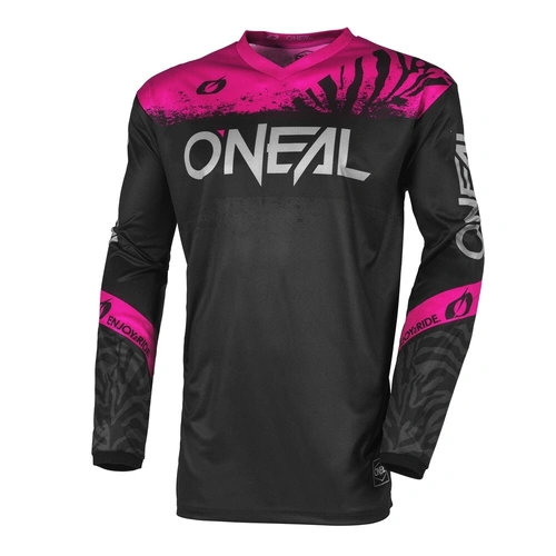 Oneal 2025 Element Shocker Womens MX Jersey - Black/Pink