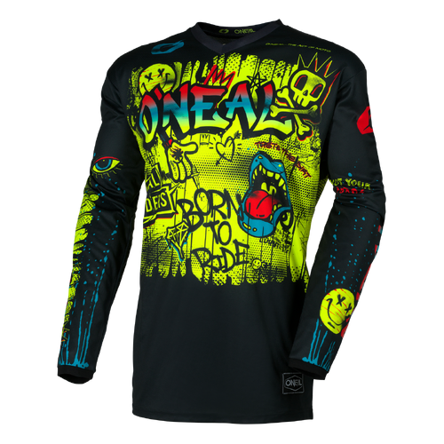 Oneal 2026 Element Youth Rancid V.26 MX Jersey - Black/Neon Yellow - XS - SKU:ONE007501