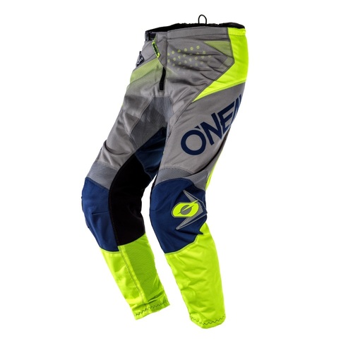Oneal Element Factor Grey Blue Yellow Pants