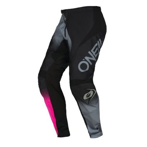 Oneal 2022 Womens Element Racewear V.22 Black Grey Pink Pants - Women Specific - 28 - Adult - Black/Grey/Pink - SKU:ONE021728