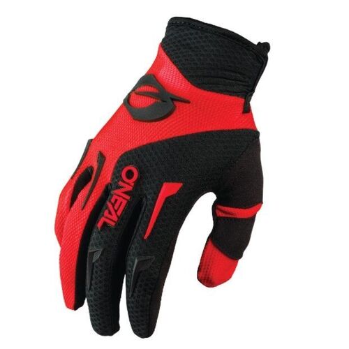 Oneal 2023 Youth Element Red Black Gloves - Unisex - X-Small - Youth - Red/Black - SKU:ONE031301