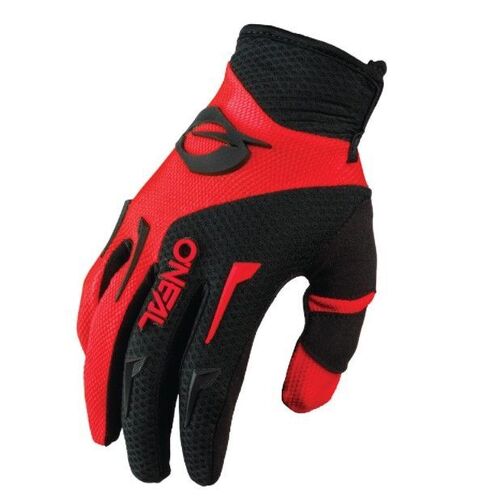 Oneal 2023 Element Red Black Gloves - Unisex - Small - Adult - Red/Black - SKU:ONE031308