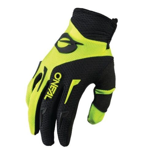 Oneal 2023 Youth Element Neon Yellow Black Gloves - Unisex - X-Small - Youth - Neon Yellow/Black - SKU:ONE031401