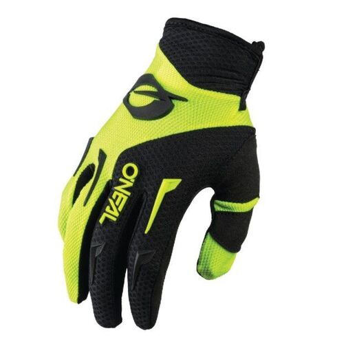 Oneal 2023 Youth Element Neon Yellow Black Gloves - Unisex - Small - Youth - Neon Yellow/Black - SKU:ONE031403