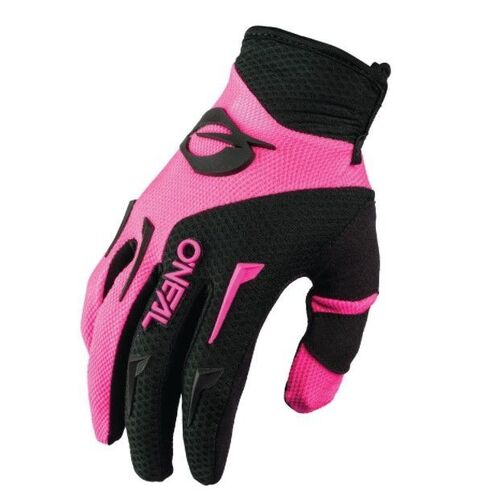 Oneal 2023 Girls Youth Element Black Pink Gloves - Women Specific - Small - Youth - Black/Pink - SKU:ONE031701