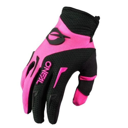 Oneal 2023 Womens Element Black Pink Gloves - Women Specific - Small - Adult - Black/Pink - SKU:ONE031706