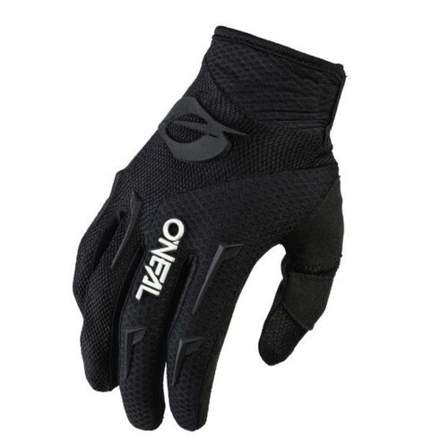 Oneal 2023 Womens Element Black Gloves - Women Specific - Medium - Adult - Black - SKU:ONE031717