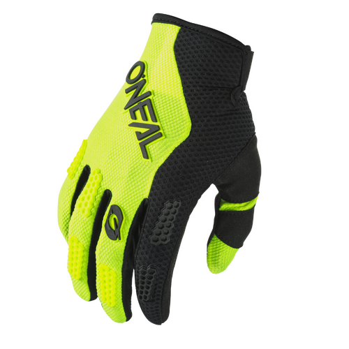 Oneal 24 Youth Element Racewear V.24  Gloves - Black/Neon Yellow - XS - SKU:ONE032401