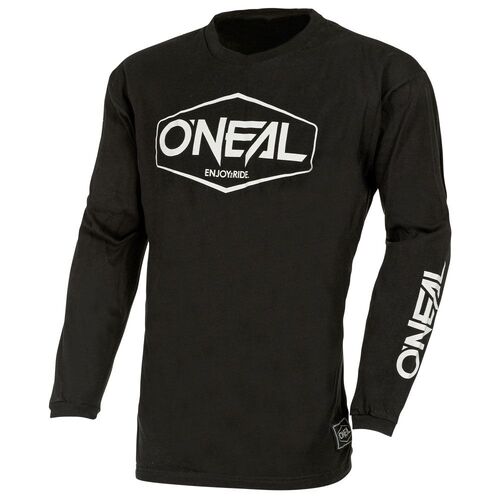 Oneal 24 Element Cotton Hexx V.22 Jersey - Black/White - S - SKU:ONE03S002