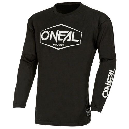 Oneal 24 Youth Element Cotton Hexx V.22 Jersey - Black/White - XS - SKU:ONE03S011