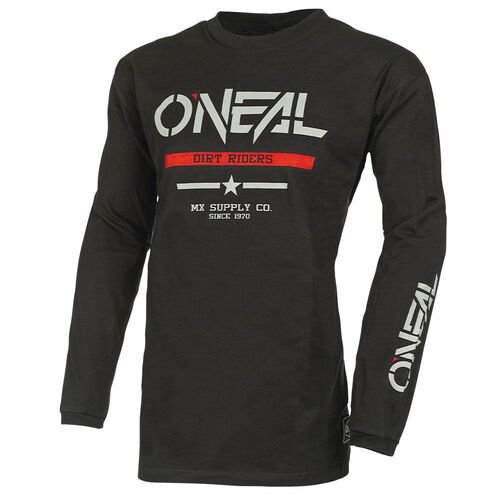 Oneal 24 Youth Element Cotton Squadron V.22 Jersey - Black/Grey - XS - SKU:ONE03S111