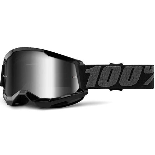 100% Strata 2 Mirrored Goggles - Silver - SKU:ONE5002800001
