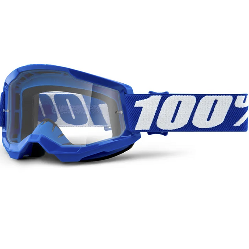 100% Strata2 Blue Clear Goggles - SKU:ONE5042110102