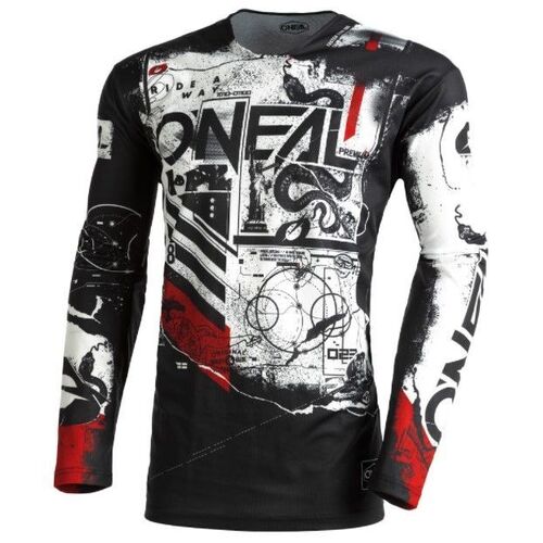 Oneal 2022 Youth Mayhem Scarz V.22 Black White Jersey - Unisex - Small - Youth - Black/White - SKU:ONM003212
