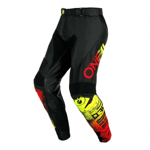 Oneal 2025 Mayhem Scarz Pants - Black/Red - 34 - SKU:ONM0232534