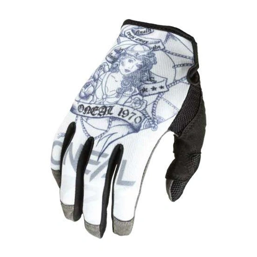 Oneal Mayhem Sailor White Gloves - Unisex - Small - Adult - White - SKU:ONM030008
