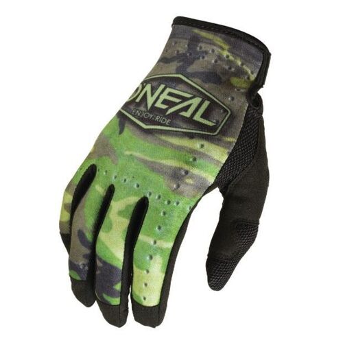 Oneal 2022 Mayhem Camo V.22 Black Green Gloves - Unisex - Small - Adult - Black/Green - SKU:ONM030608