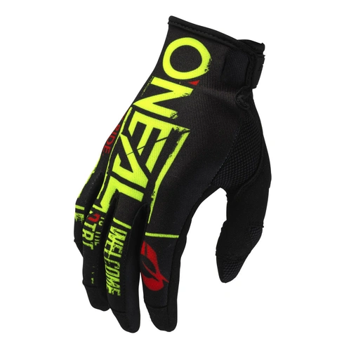 Oneal 2025 Mayhem Attack Gloves - Black/Neon Yellow - M - SKU:ONM030719