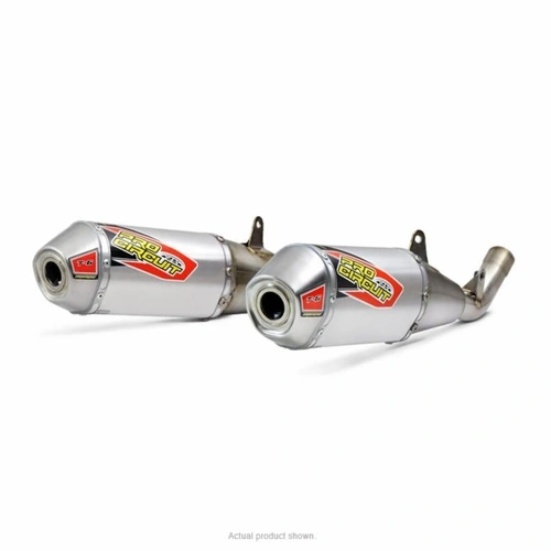 Pro Circuit Crf450 R/Rx 19-20 T6 Slip Ons - Dual Stainless Silencers, Removable Spark Arrestors