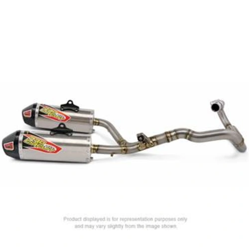 Pro Circuit Ti-6 Dual Pro System for Honda CRF450 '13-14 (Carbon End Cap, Full Titanium System)