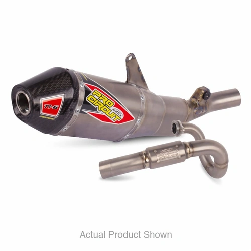 Pro Circuit Ti-6 Standard System for Honda CRF250R '22-26 (Carbon End Cap, Full Titanium System)