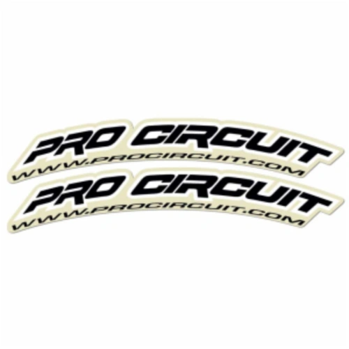 Pro Circuit Front Fender Decal Kit - Black