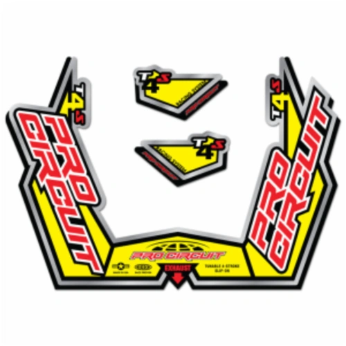 Pro Circuit Replacement Decal Kit for T4 Silencer '09> - Stainless
