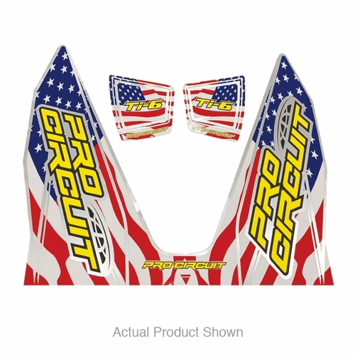 Pro Circuit TI-6 Decal for Suzuki RMZ, Kawasaki KXF, KTM SXF - Stars & Stripes