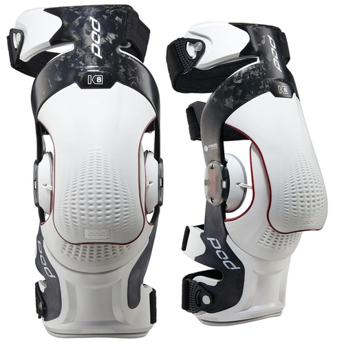 POD K8 3.0 Right Knee Brace - Carbon/White - 2XL - SKU:PDK830CLTRT2X