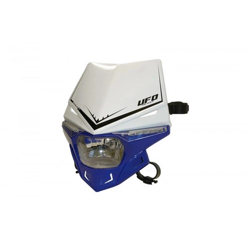 UFO Motocross Stealth Headlight - White/Blue - SKU:PF01715W089
