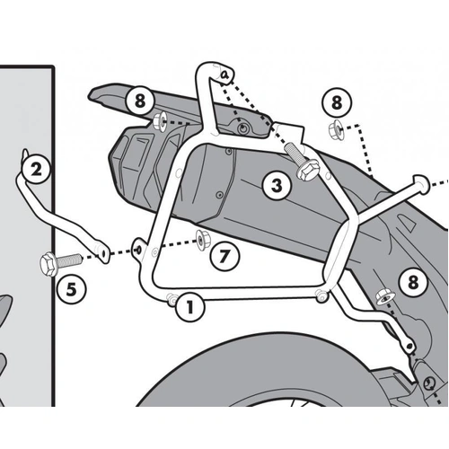 Givi Pannier Frames - Yamaha XT660Z Tenere 08-16