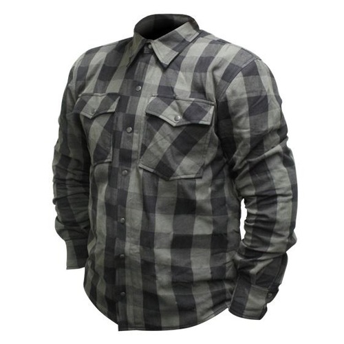 Rjays Regiment Flannel Shirt - Black/Grey - M - SKU:RJFL001GYBK4