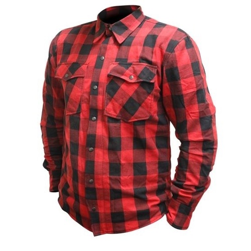 Rjays Regiment Flannel Shirt - Red/Black - M - SKU:RJFL001RDBK4