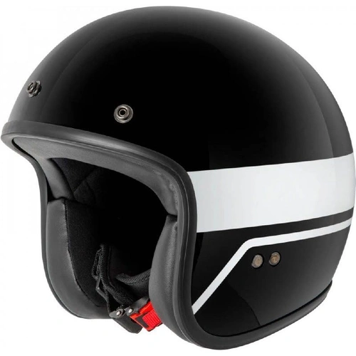 Rjays Trophy Helmet With Studs - Black/White - M - SKU:RJH101BKWH4