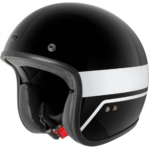 Rjays Trophy Black White Helmet With Studs - Unisex - X-Large - Adult - Black/White - SKU:RJH101BKWH6