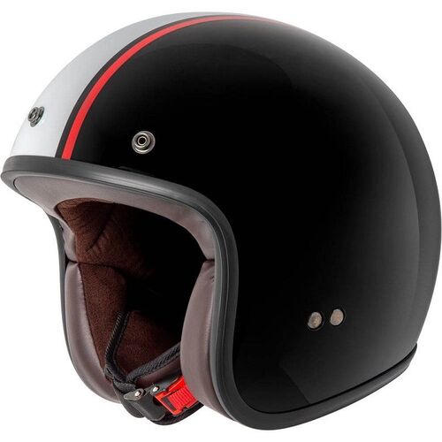 Rjays Trophy Corso Helmet With Studs - Unisex - Small - Adult - Black/White/Green/Red - SKU:RJH101COR3