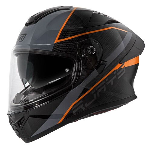 Rjays Apex IV Raker Helmet - Black/Grey/Orange - XS - SKU:RJH104RBKGOR2