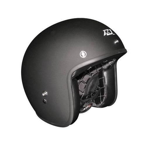 Rjays Sturgis Platinum (With Studs) Matte Black Helmet - SKU:RJH43SM2-p