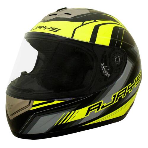 Rjays Apex II Graphic Matte Helmet - Black/Hi Vis - M - SKU:RJH84MBHV4