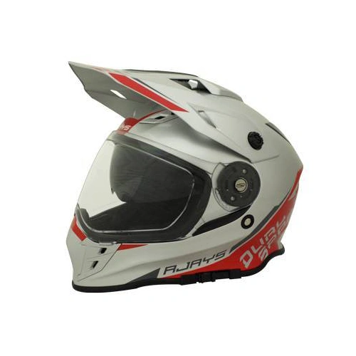 Rjays Dakar II Helmet - Gloss Silver/Red