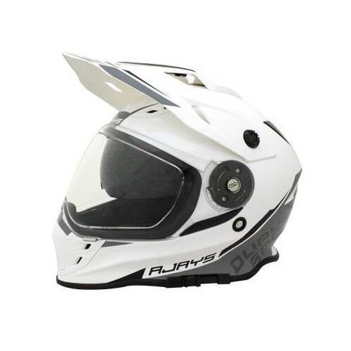 Rjays Dakar II Helmet - Gloss White/Grey