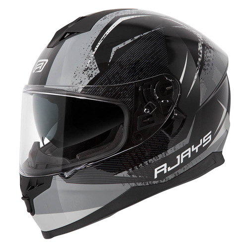 Rjays Dominator II Strike Black Grey Helmet - Unisex - X-Small - Adult - Black/Grey - SKU:RJH95BKGY2
