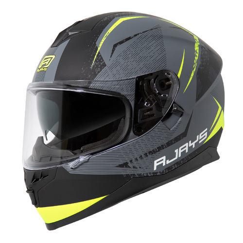 Rjays Dominator II Strike Matte Grey Yellow Helmet - Unisex - Medium - Adult - Grey/Yellow - SKU:RJH95MGYE4