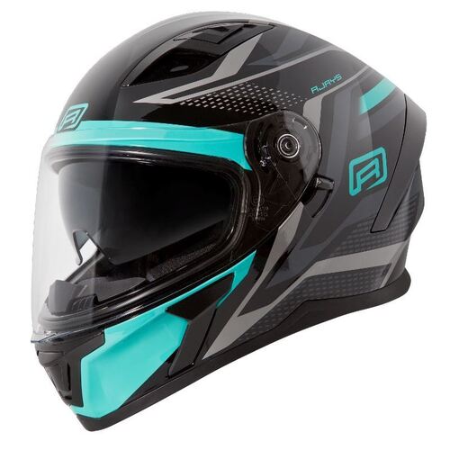 Rjays Apex III Ignite Black Aqua Helmet - SKU:RJH96IBKAQ5