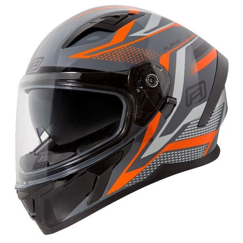 Rjays Apex III Ignite Grey Orange Helmet - Unisex - Small - Adult - Grey/Orange - SKU:RJH96IGYOR3