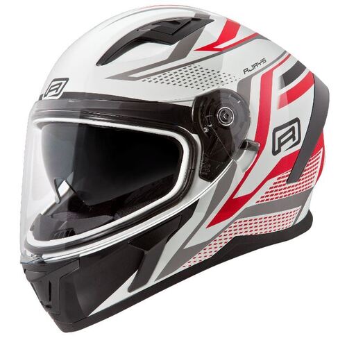 Rjays Apex III Ignite White Red Helmet - Unisex - Small - Adult - White/Red - SKU:RJH96IWHRD3