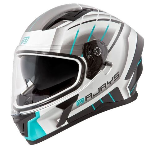 Rjays Apex III Switch White Grey Aqua Helmet
